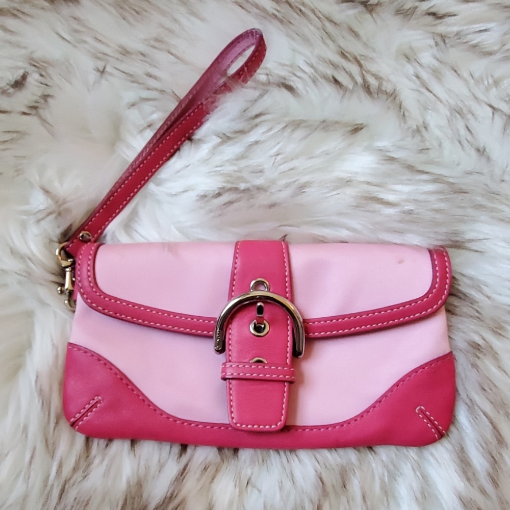 Coach pink wristlet